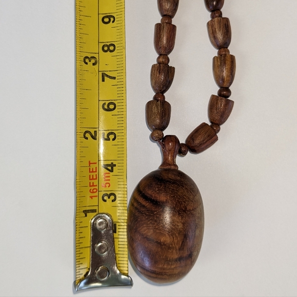 VTG WOOD NECKLACE - Picture 4 of 6